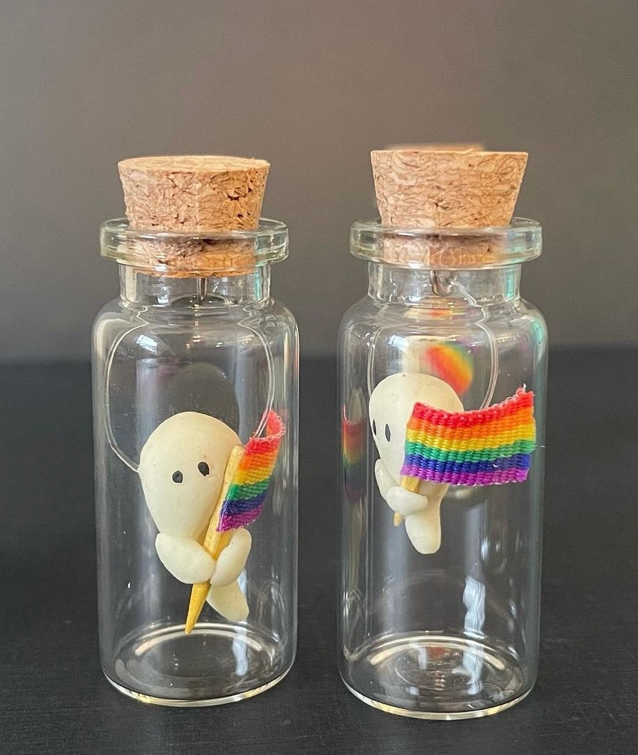 Pet Ghost with Pride Flag